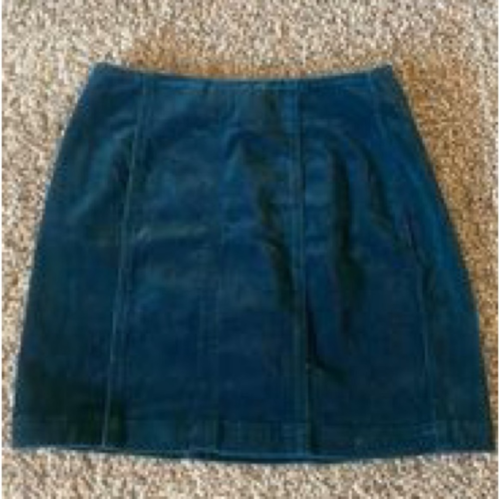 Teal corduroy skirt